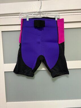 Vintage 100% Neoprene Wetsuit Jet Skit Shorts Medium Hot Pink Purple